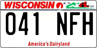 WI license plate 041NFH