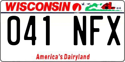 WI license plate 041NFX