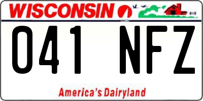 WI license plate 041NFZ