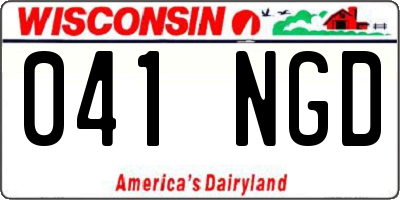 WI license plate 041NGD