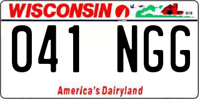 WI license plate 041NGG