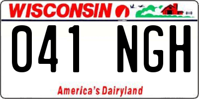 WI license plate 041NGH