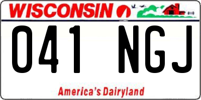 WI license plate 041NGJ