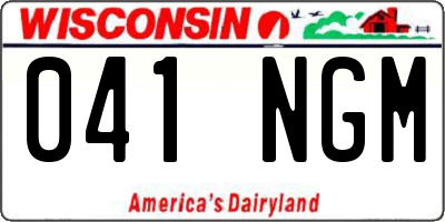 WI license plate 041NGM