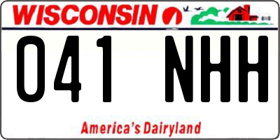 WI license plate 041NHH