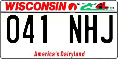WI license plate 041NHJ