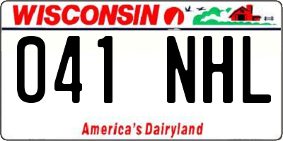 WI license plate 041NHL