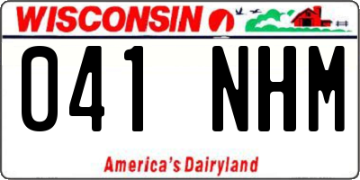 WI license plate 041NHM