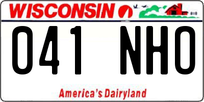WI license plate 041NHO
