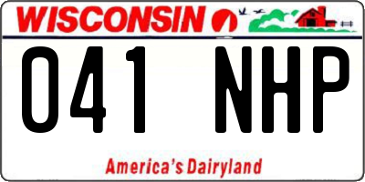 WI license plate 041NHP