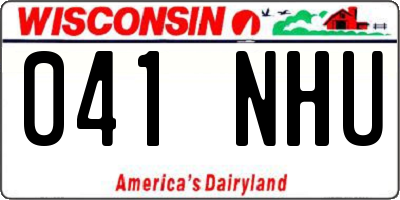 WI license plate 041NHU