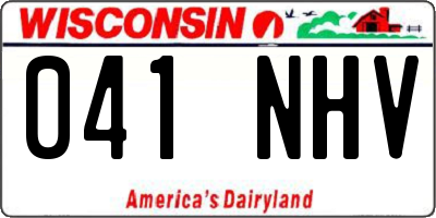 WI license plate 041NHV