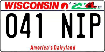 WI license plate 041NIP
