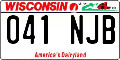 WI license plate 041NJB
