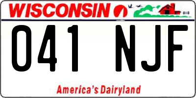 WI license plate 041NJF
