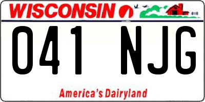 WI license plate 041NJG