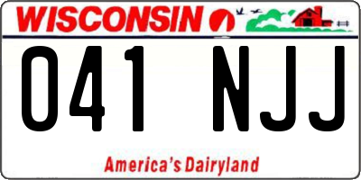 WI license plate 041NJJ