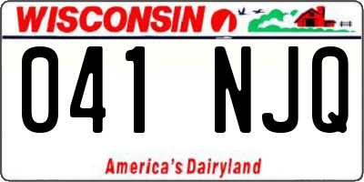 WI license plate 041NJQ