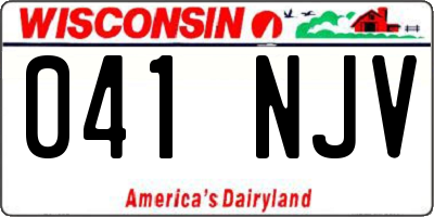 WI license plate 041NJV