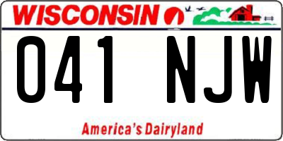 WI license plate 041NJW
