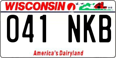 WI license plate 041NKB