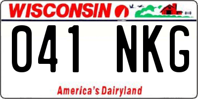 WI license plate 041NKG
