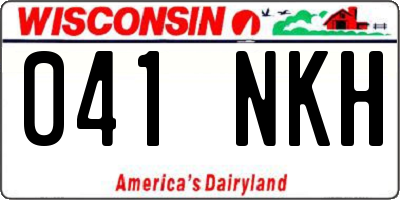 WI license plate 041NKH
