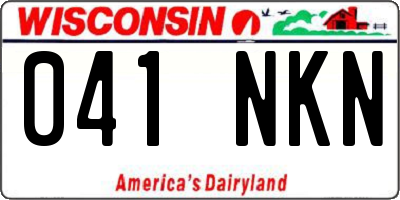 WI license plate 041NKN
