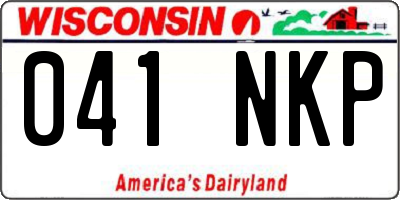 WI license plate 041NKP