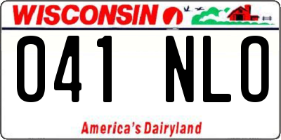 WI license plate 041NLO
