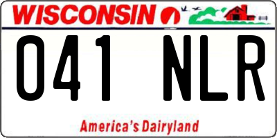 WI license plate 041NLR