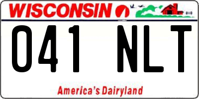 WI license plate 041NLT
