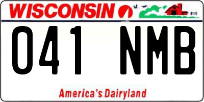 WI license plate 041NMB