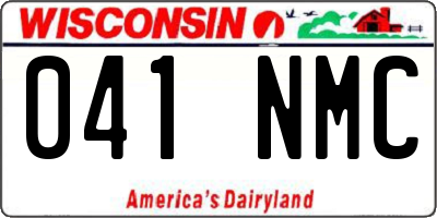 WI license plate 041NMC
