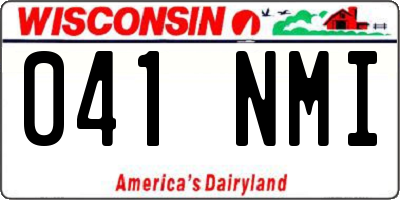 WI license plate 041NMI