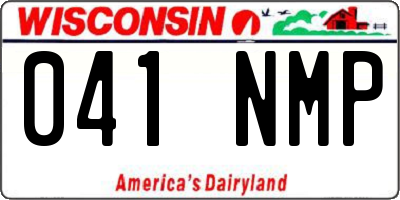 WI license plate 041NMP