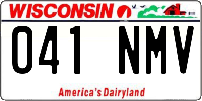 WI license plate 041NMV