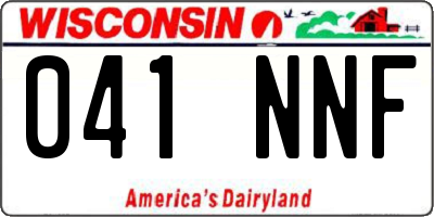 WI license plate 041NNF