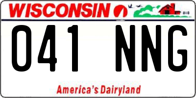 WI license plate 041NNG