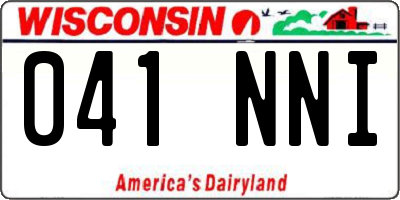 WI license plate 041NNI