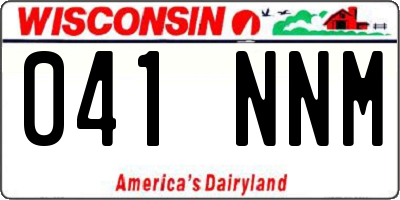 WI license plate 041NNM