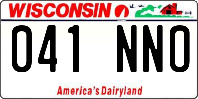 WI license plate 041NNO
