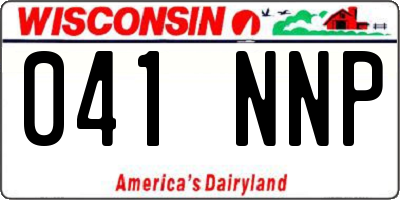 WI license plate 041NNP