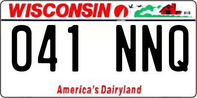 WI license plate 041NNQ