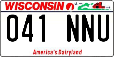 WI license plate 041NNU