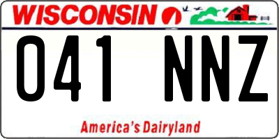 WI license plate 041NNZ