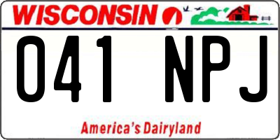 WI license plate 041NPJ