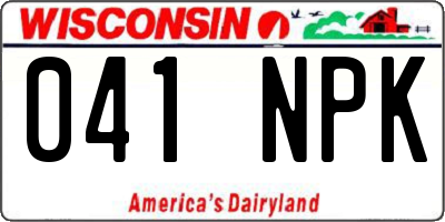 WI license plate 041NPK