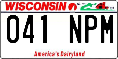 WI license plate 041NPM