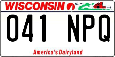 WI license plate 041NPQ